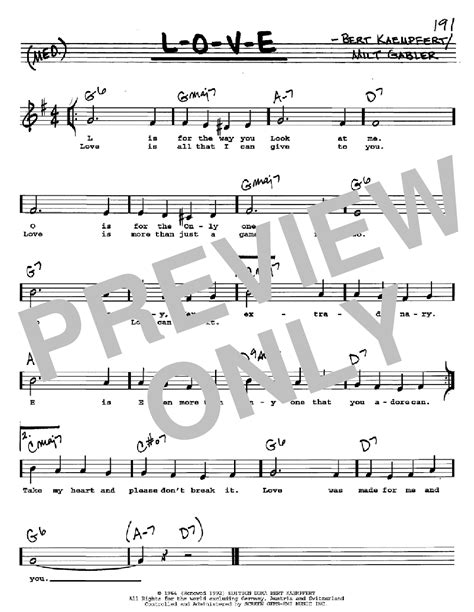 l-o-v-e sheet music